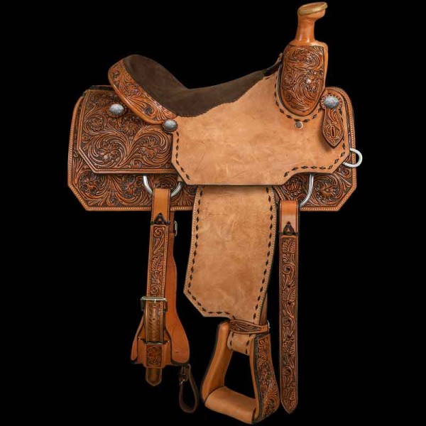 Buck Stitched Roper Saddle